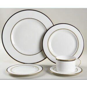 Kate Spade / Lenox colab. "Library Lane Navy" 5-Piece Place Setting, Dinnerware